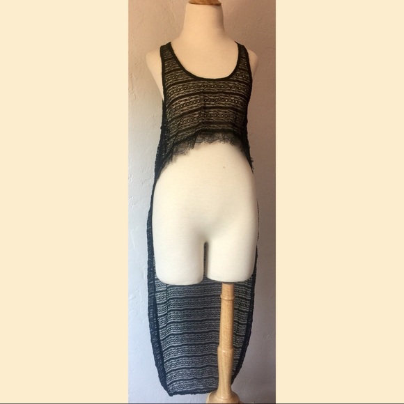 Urban Outfitters Other - <FREE> Black Lace Hi/Lo Duster
